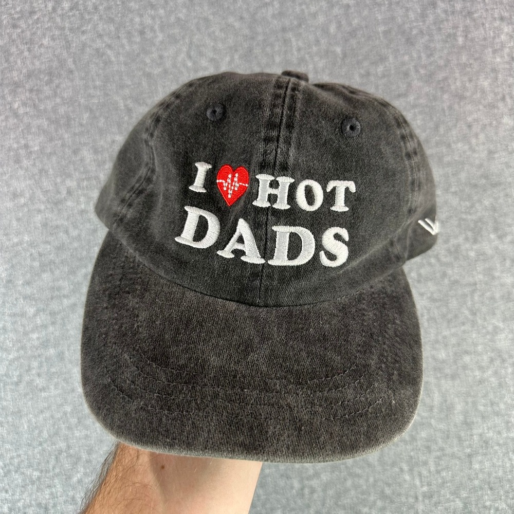 Waldeal Hat Womens OS I Hot Dads Washed Black Graphic Waldeal EXCELLENT
